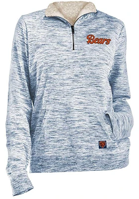 New Era Chicago Bears Womens Navy Blue Space Dye Qtr Zip