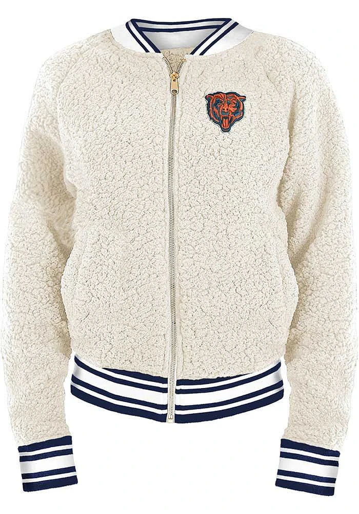 New Era Chicago Bears Womens White Sherpa Light Weight Jacket