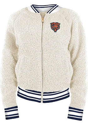 New Era Chicago Bears Womens White Sherpa Light Weight Jacket