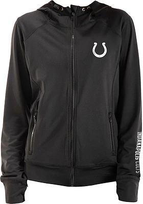 New Era Indianapolis Colts Womens Black Fleece Comfort Long Sleeve Full Zip Jacket