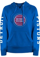 New Era Detroit Pistons Womens Blue Fleece Hooded Sweatshirt