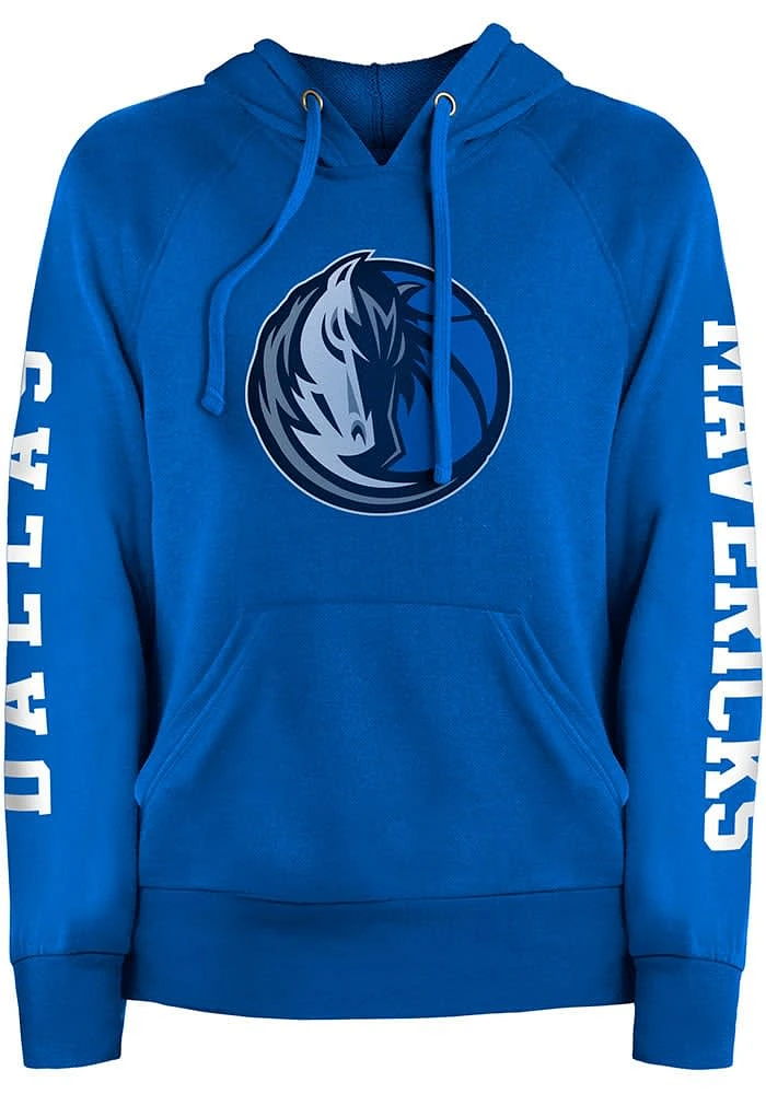 New Era Dallas Mavericks Womens Blue Fleece Hooded Sweatshirt