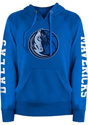 New Era Dallas Mavericks Womens Blue Fleece Hooded Sweatshirt