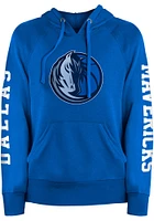 New Era Dallas Mavericks Womens Blue Fleece Hooded Sweatshirt