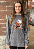 Brownie  New Era Cleveland Browns Womens Grey Cozy Crew Sweatshirt