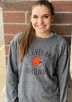 New Era Cleveland Browns Womens Grey Cozy Crew Sweatshirt