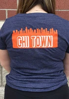 New Era Chicago Bears Womens Navy Blue Skyline Short Sleeve T-Shirt