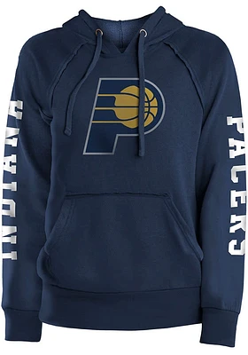 New Era Indiana Pacers Womens Navy Blue Fleece Hooded Sweatshirt