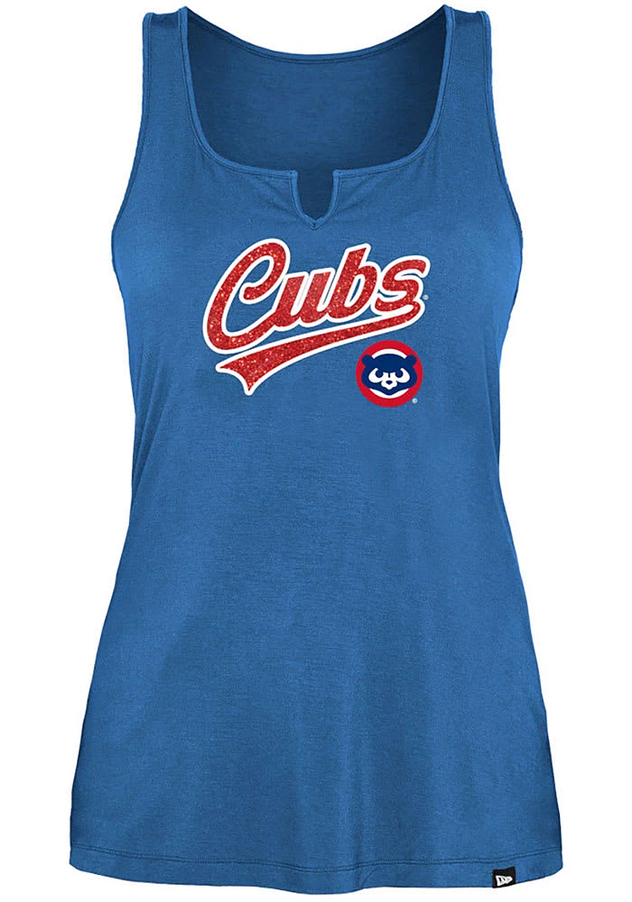 New Era Chicago Cubs Womens Blue Jersey Tank Top