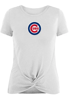 New Era Chicago Cubs Womens Front Twist Short Sleeve T-Shirt
