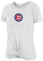 New Era Chicago Cubs Womens Front Twist Short Sleeve T-Shirt