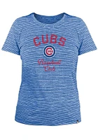New Era Chicago Cubs Womens Blue Space Dye T-Shirt