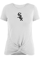 New Era Chicago White Sox Womens Front Twist Short Sleeve T-Shirt
