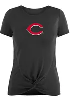 New Era Cincinnati Reds Womens Front Twist Short Sleeve T-Shirt