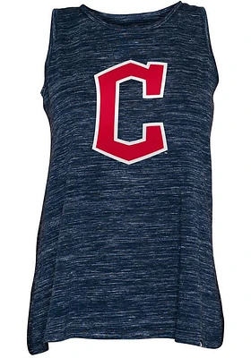 New Era Cleveland Guardians Womens Navy Blue Space Dye Tank Top