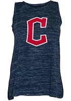 New Era Cleveland Guardians Womens Navy Blue Space Dye Tank Top