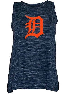 New Era Detroit Tigers Womens Navy Blue Space Dye Tank Top