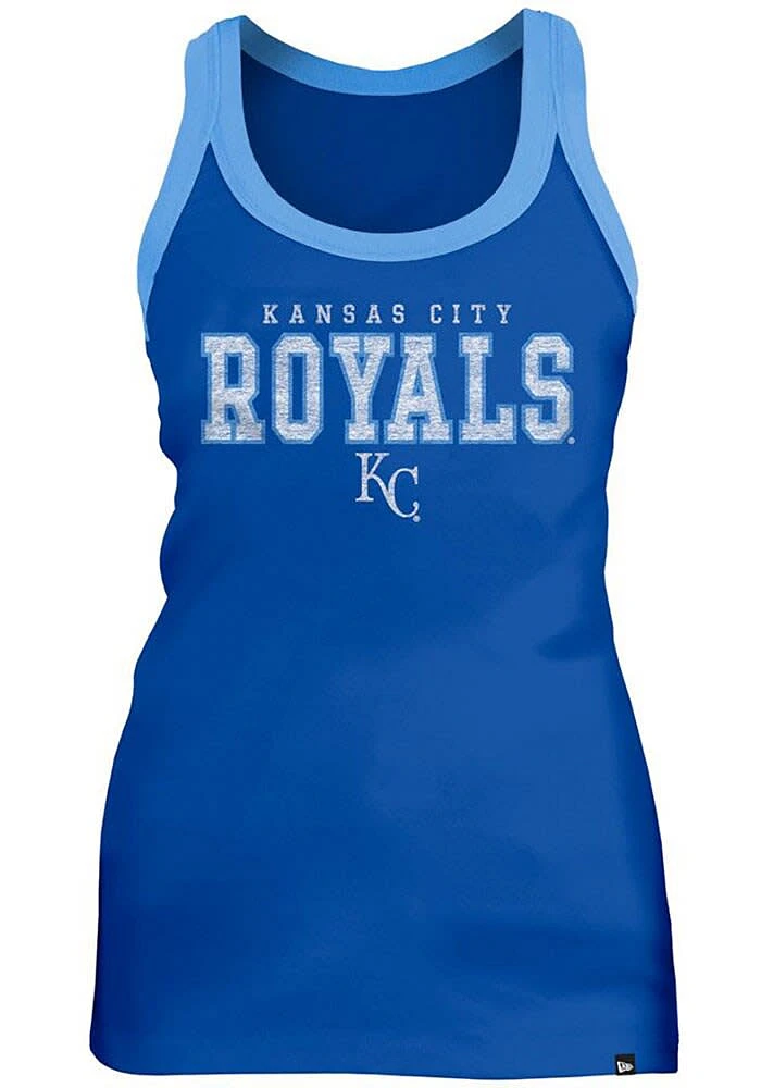 New Era Kansas City Royals Womens Blue Binding Tank Top