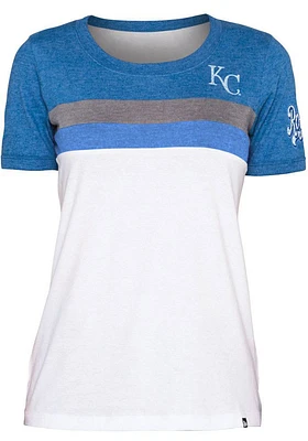 New Era Kansas City Royals Womens White Brushed Short Sleeve T-Shirt