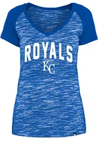 New Era Kansas City Royals Womens Blue Space Dye Short Sleeve T-Shirt