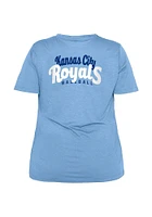 New Era Kansas City Royals Womens Light Blue Front Twist Short Sleeve T-Shirt