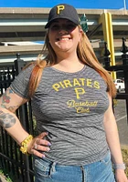 New Era Pittsburgh Pirates Womens Black Space Dye T-Shirt