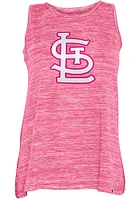 New Era St Louis Cardinals Womens Pink Space Dye Tank Top