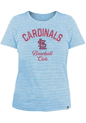 New Era St Louis Cardinals Womens Light Blue Space Dye T-Shirt