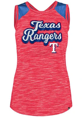 New Era Texas Rangers Womens Red Space Dye Tank Top