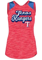 New Era Texas Rangers Womens Red Space Dye Tank Top