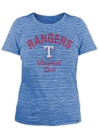 New Era Texas Rangers Womens Blue Space Dye T-Shirt