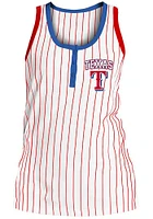 New Era Texas Rangers Womens White Pinstripe Style Tank Top