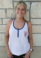 New Era Texas Rangers Womens White Pinstripe Style Tank Top
