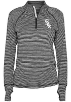 New Era Chicago White Sox Womens Black Space Dye Qtr Zip Pullover