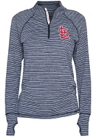New Era St Louis Cardinals Womens Navy Blue Space Dye Qtr Zip Pullover