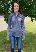 New Era St Louis Cardinals Womens Navy Blue Space Dye Qtr Zip Pullover