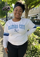 New Era Kansas City Royals Womens White Contrast Crew Sweatshirt