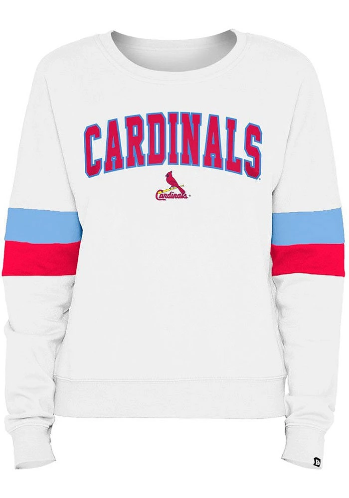 New Era St Louis Cardinals Womens Contrast Crew Sweatshirt