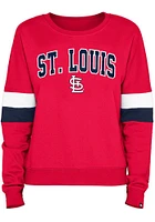 New Era St Louis Cardinals Womens Contrast Crew Sweatshirt