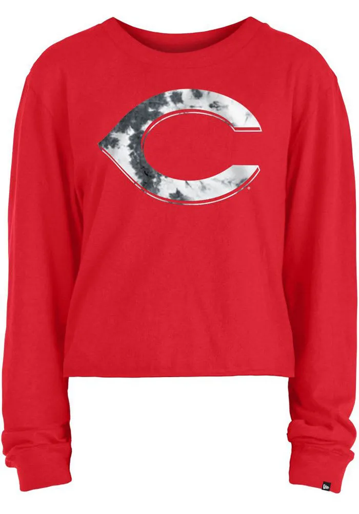 New Era Cincinnati Reds Womens Brushed LS Tee