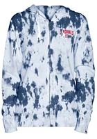 New Era St Louis Cardinals Womens Navy Blue Tie-Dye Long Sleeve Full Zip Jacket