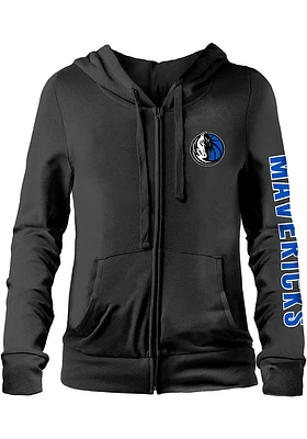 New Era Dallas Mavericks Womens Black Fleece Long Sleeve Full Zip Jacket