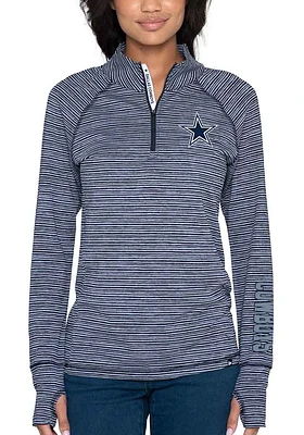 New Era Dallas Cowboys Womens Navy Blue Space Dye Qtr Zip Pullover