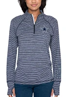 New Era Dallas Cowboys Womens Navy Blue Space Dye Qtr Zip Pullover