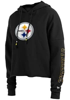 New Era Pittsburgh Steelers Womens Black Athletic Hooded Sweatshirt