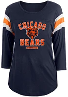 New Era Chicago Bears Womens Navy Blue Athletic LS Tee