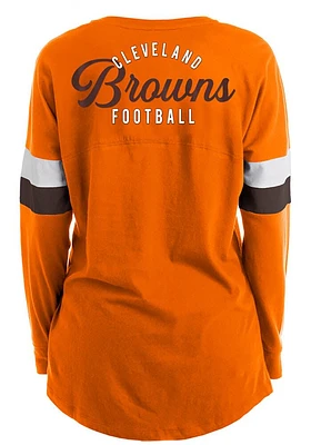 New Era Cleveland Browns Womens Orange Athletic Style LS Tee