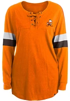 New Era Cleveland Browns Womens Orange Athletic Style LS Tee