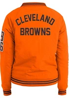 New Era Cleveland Browns Womens Orange Snap Heavy Weight Jacket