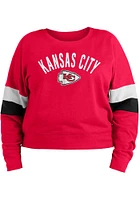 New Era Kansas City Chiefs Womens Red Contrast + Crew Sweatshirt